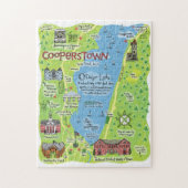 Karte von Cooperstown, New York, Puzzle (Vertikal)