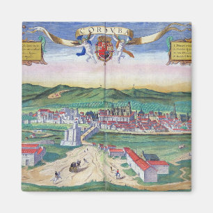 Karte von Cordoba, von "Civitates Orbis Terrarum" Magnet