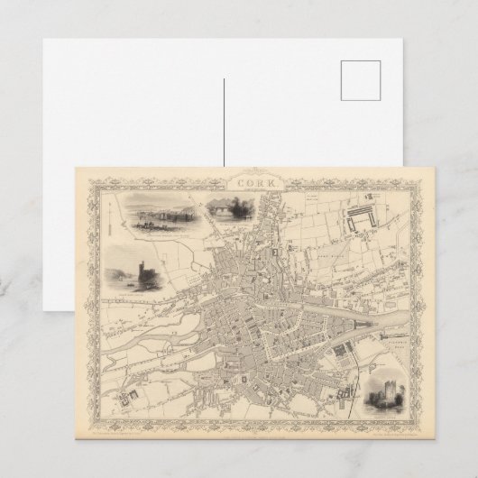Karte von Cork, Irland (Vorne/Hinten)