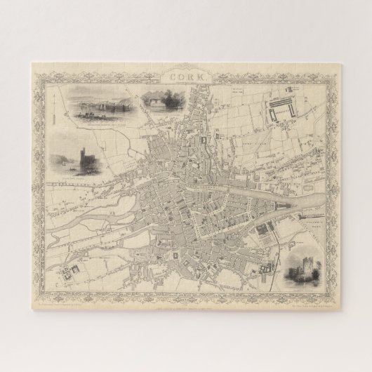 Karte von Cork, Irland Puzzle (Horizontal)