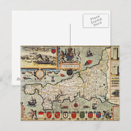 Karte von Cornwall (Vorne/Hinten)