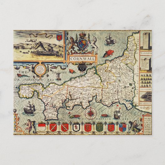 Karte von Cornwall (Vorderseite)