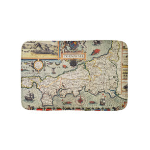 Karte von Cornwall Badematte