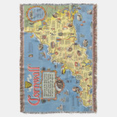 Karte von Cornwall, England Decke (Vorderseite Vertikal)