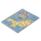 Karte von Cornwall, England Notizblock (Linke Seite)