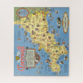 Karte von Cornwall, England Puzzle (Vertikal)