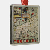 Karte von Cornwall Ornament Aus Metall (Rechts)