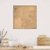 Karte von Cumberland Gap Poster (Küche)