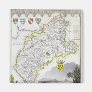 Karte von Cumberland, von 'Moules Englisch Magnet