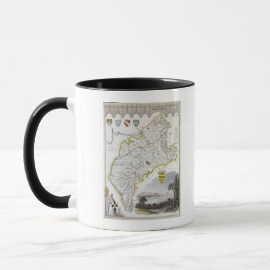 Karte von Cumberland, von 'Moules Englisch Tasse (Links)