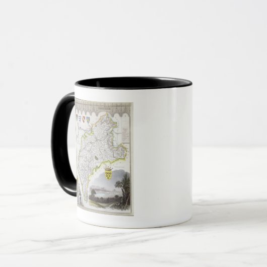 Karte von Cumberland, von 'Moules Englisch Tasse (Vorderseite Links)