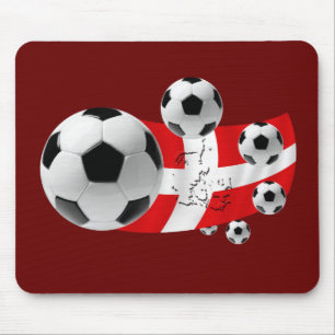 Karte von Dänemark 2012 Fußball Liebhaber Flagge u Mousepad