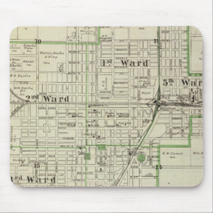 Karte von Decatur City und Sullivan und Macon Mousepad