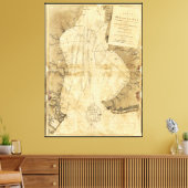 Karte von Delaware Bay, Delaware (1779) Leinwanddruck (Insitu (Wohnzimmer))