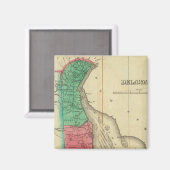 Karte von Delaware Magnet (Vorderseite/Rückseite)