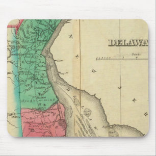 Karte von Delaware Mousepad