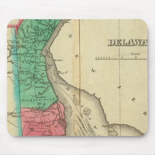 Karte von Delaware Mousepad (Vorne)
