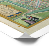 Karte von Delft, von "Civitates Orbis Terrarum" vo Poster (Ecke)