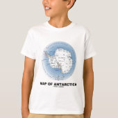 Karte von der Antarktis (Geografie) T-Shirt (Vorderseite)