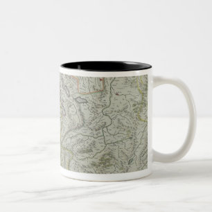 Karte von der Schweiz Zweifarbige Tasse