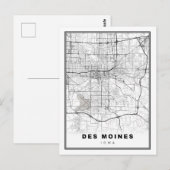 Karte von Des Moines (Vorne/Hinten)
