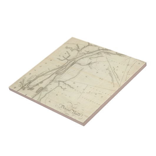 Karte von Detroit River Fliese (Seite)