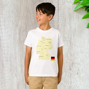 Karte von Deutschland mit Bundesländern und Haupts T-Shirt