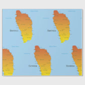 Karte von Dominica Geschenkpapier (Flach)