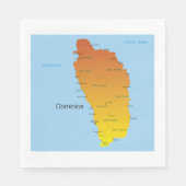 Karte von Dominica Serviette (Vorderseite)