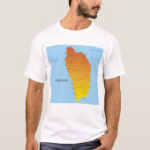 Karte von Dominica T-Shirt (Vorderseite)