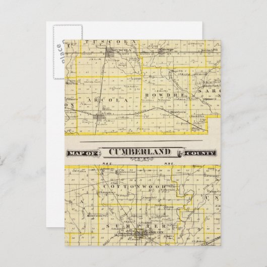 Karte von Douglas Landkreis Karte des Landkreises  (Vorne/Hinten)