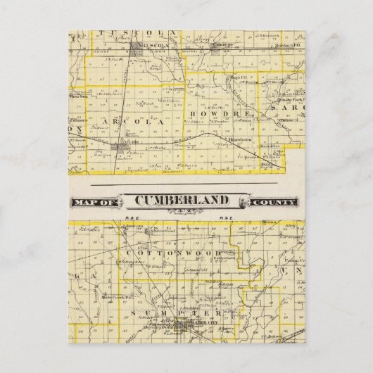 Karte von Douglas Landkreis Karte des Landkreises (Vorderseite)