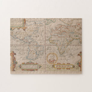 Karte von Drakes Weltumsegelung der Kugel Puzzle