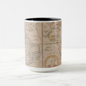 Karte von Drakes Weltumsegelung der Kugel Tasse (Zentrum)