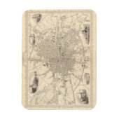 Karte von Dublin, Irland Magnet (Vertikal)
