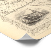 Karte von Dublin, Irland Poster (Ecke)