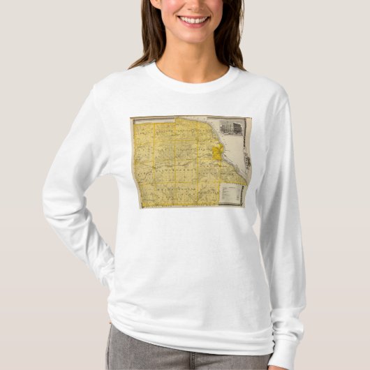 Karte von Dubuque County T-Shirt (Vorderseite)