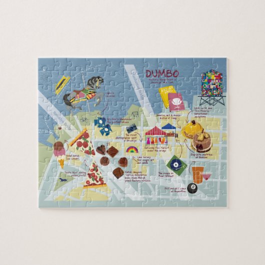 Karte von Dumbo Brooklyn, New York Puzzle (Horizontal)