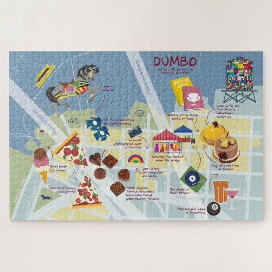 Karte von Dumbo Brooklyn, New York Puzzle (Horizontal)
