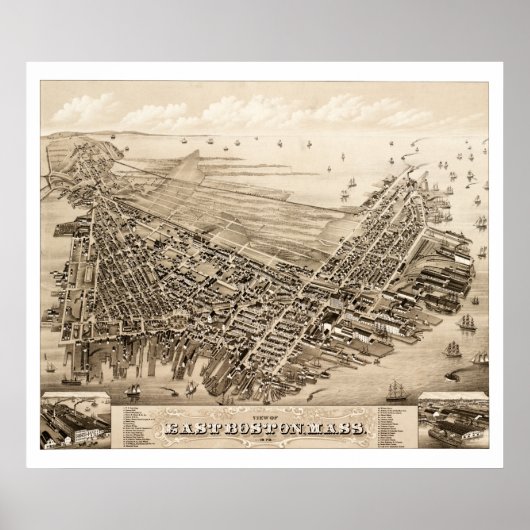 Karte von East Boston, Massachusetts im Jahr 1879 Poster (Vorne)
