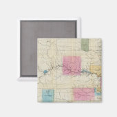 Karte von Eastern Kansas Magnet (Vorderseite/Rückseite)