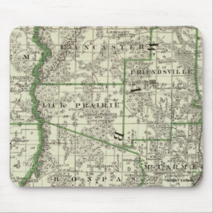 Karte von Edwards & Wabash Landkreisen und Albion Mousepad