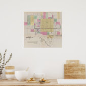 Karte von Emporia, Kansas Poster (Küche)