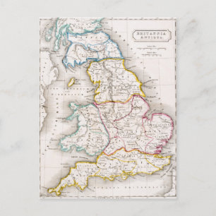 Karte von England Britannia Antiqua
