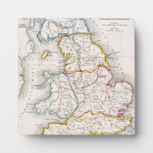 Karte von England Britannia Antiqua Fotoplatte