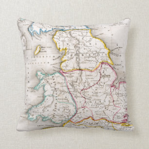 Karte von England Britannia Antiqua Kissen