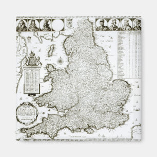 Karte von England und von Wales, 1644 Magnet
