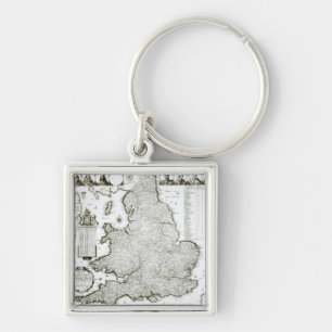 Karte von England und von Wales, 1644 Schlüsselanhänger