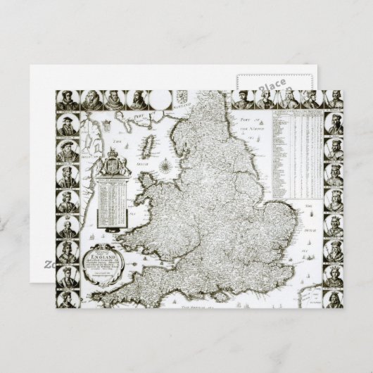 Karte von England und Wales, 1644 (Vorne/Hinten)