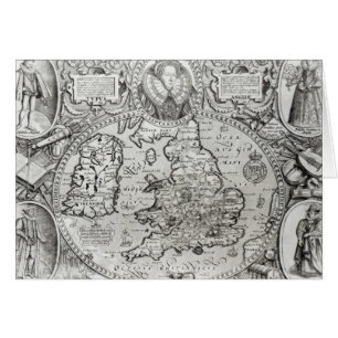 Karte von England während der Herrschaft von